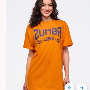 Zumba Libre Orange Tee NWOT (Unisex Size L/XL)